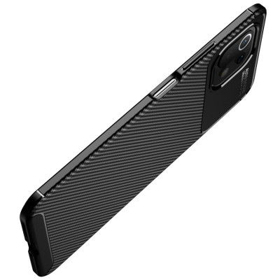   Силиконов гръб ТПУ Карбон за Xiaomi Mi 11 Lite / Xiaomi MI 11 Lite 5G / Xiaomi 11 Lite 5G NE черен